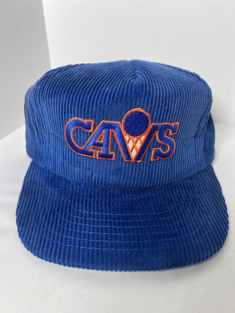 Vintage Cleveland Cavaliers Corduroy Snapback Hat Blue NBA Licensed Adjustable